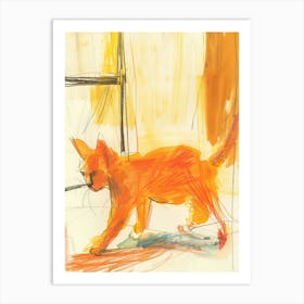 Orange Cat 5 Art Print