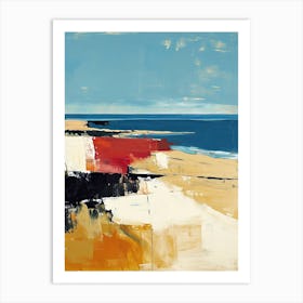 Sand And Sea, Abstract Art Print