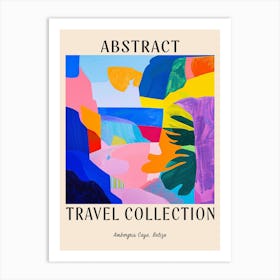 Abstract Travel Collection Poster Ambergris Caye Belize 1 Art Print