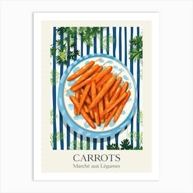 Marche Aux Legumes Carrots Summer Illustration 2 Art Print
