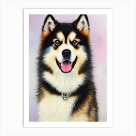 Alaskan Malamute Watercolour 2 Dog Art Print