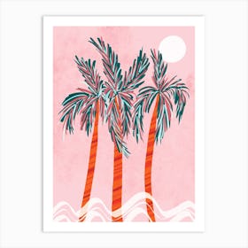 Pink California Sunset Art Print
