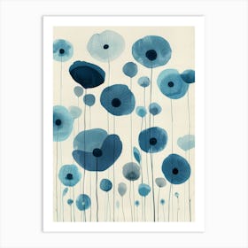 Blue Poppies 31 Art Print