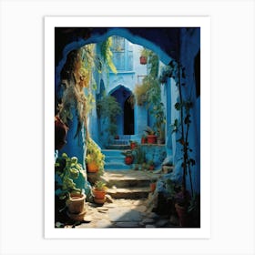 Blue City Of Chefchaouen Art Print