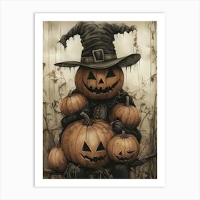 Halloween Pumpkins 7 Art Print