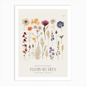 Fleurs Sechees, Dried Flowers Exhibition Poster 21 Art Print