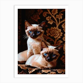 Siamese Cats Art Print