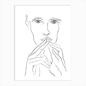 Woman'S Face aesthetics Art Print Art Print