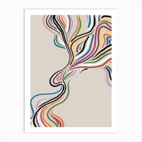 Pride Abstract Lines Art Print