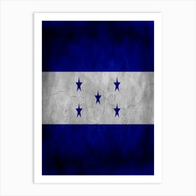 Honduras Flag Texture Art Print