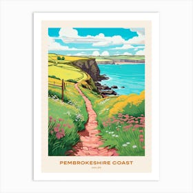 Pembrokeshire Coast Wales 4 Hike Poster Art Print