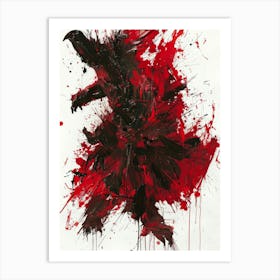 Crow Abstract Painting Art Print