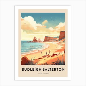 Devon Vintage Travel Poster Budleigh Salterton 2 Art Print