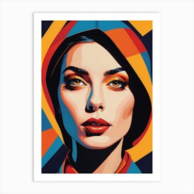 Woman Portrait In The Style Of Pop Art (58) Art Print