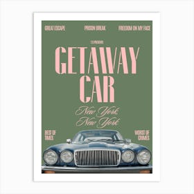 Getaway Car Music Lyrics 1 Art Print