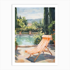 Sun Lounger By The Pool In Milan Italy 2 Art Print