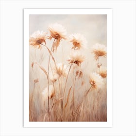 Boho Dried Flowers Gaillardia 2 Art Print