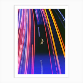 Highway to the moon Art Print