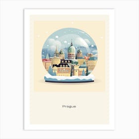 Prague Czech Republic 2 Snowglobe Poster Art Print