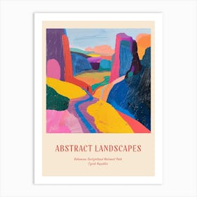 Colourful Abstract Bohemian Switzerland National Park Czech Republic 2 Poster Art Print