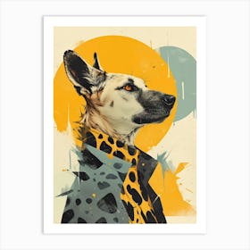 Dog In A Jacket Art Print