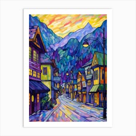 Leavenworth Washington Pointillism 4 Art Print