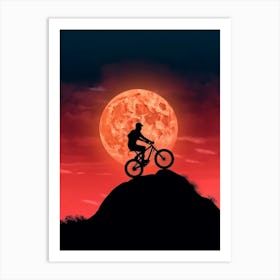 Mountain Biker On A Mountain Art Print