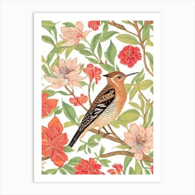 Hoopoe 2 William Morris Style Bird Art Print