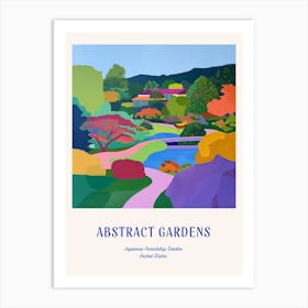 Colourful Gardens Japanese Friendship Garden Usa 4 Blue Poster Art Print