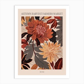 Fall Botanicals Rose 2 Poster Art Print