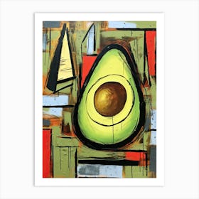 Colorful Avocado Art Print