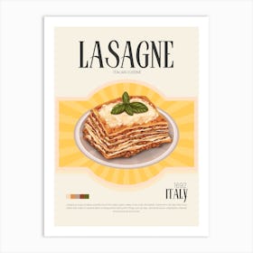Retro Lasagne Art Print