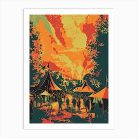 Festival At Sunset Art Print