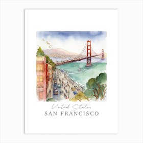 United States San Francisco Storybook 1 Travel Poster Watercolour Art Print