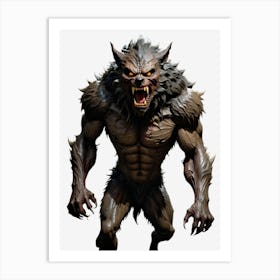 Werewolf Attack Art Print