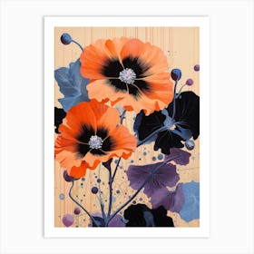 Surreal Florals Petunia 4 Flower Painting Art Print