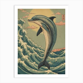 Dolphin Leap Art Print