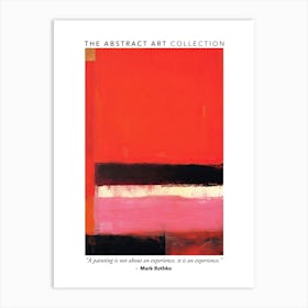 Red Tones Abstract Rothko Quote 4 Exhibition Poster Art Print