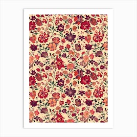 Orchid Orbit London Fabrics Floral Pattern 4 Art Print