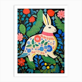 Maximalist Animal Painting Rabbit 3 Art Print