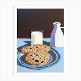 Oatmeal Cookie Bakery Product Acrylic Painting Tablescape Art Print