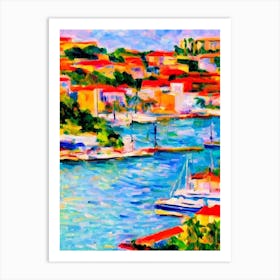 Port Of San Juan Puerto Rico Brushwork Painting harbour Art Print