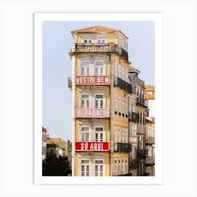 Portuguese Architecture in Porto | Colorful Travel Photography Art Print
