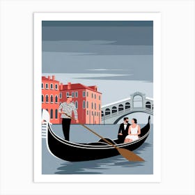 Venice Gondola Wedding Art Print