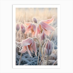 Frosty Botanical Gloriosa Lily 3 Art Print