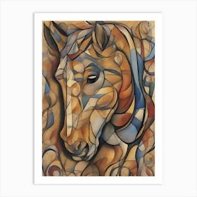 Abstract Cubism Horse Art Art Print