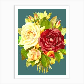 Bouquet Of Roses Art Print