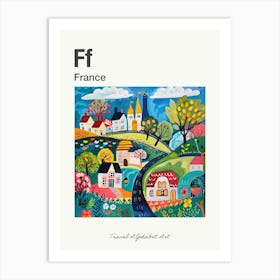 Kids Travel Alphabet  France 3 Art Print