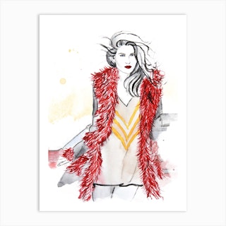 Independent In Red Art Print