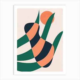 Abstract Botanical Plant Geometric Art Art Print